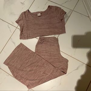 Soma pj set short sleeve cropped pant sz M